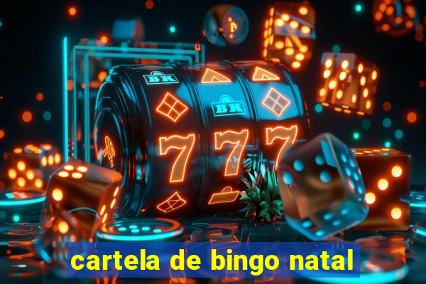 cartela de bingo natal